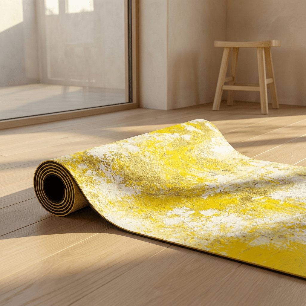 Helios Yellow Artist Yoga Mat