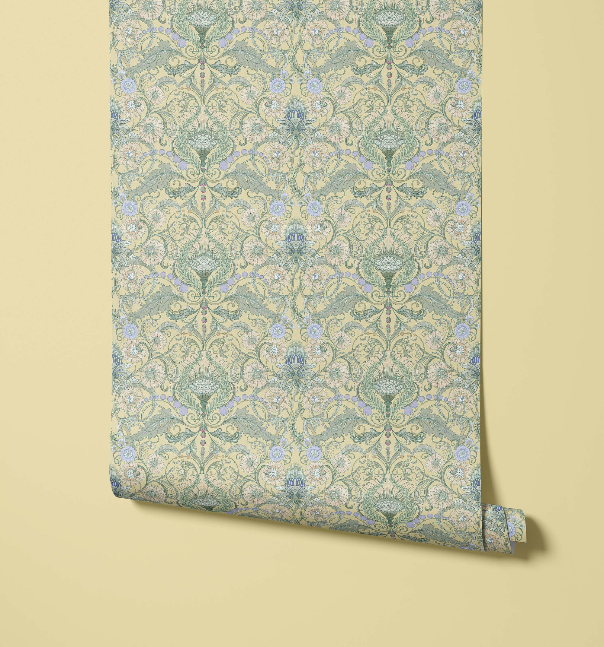 Art Nouveau Floral Wallpaper