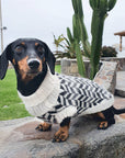 "Herringbone" Handmade Alpaca Wool Dog Jumper