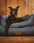 THE BALMORAL | LUXURY HERRINGBONE BOLSTER DOG BED