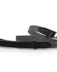 THE BALMORAL | LUXURY GREY HERRINGBONE & LEATHER DOG LEAD