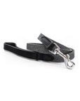 THE BALMORAL | LUXURY GREY HERRINGBONE & LEATHER DOG LEAD