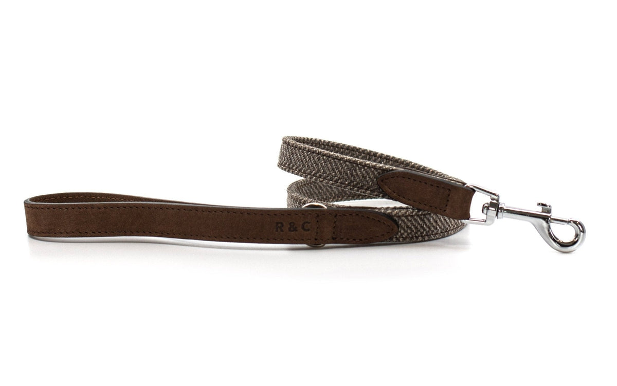 THE LINCOLN | LUXURY TWEED &amp; LEATHER DOG LEAD