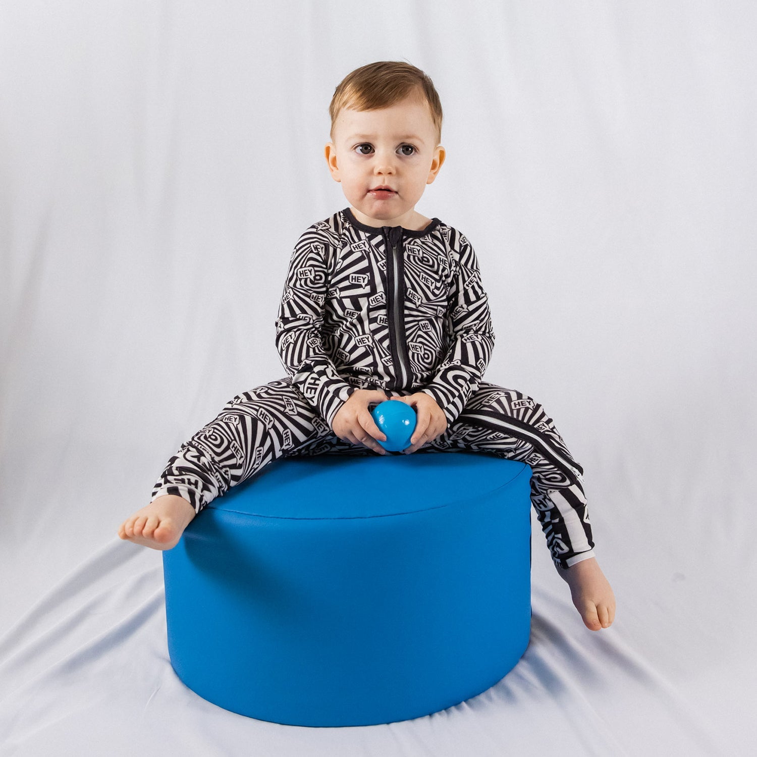High Contrast Print Bamboo Zip Onesie - Soft &amp; Stretchy for Baby&#39;s Comfort &amp; Development by NIXX BABY at brixbailey.com