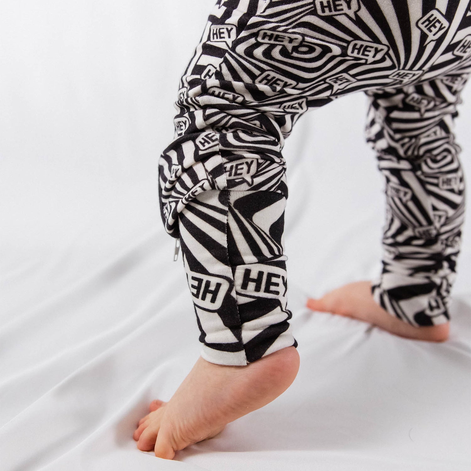 Buttery Soft Bamboo Zip Onesie Sleeper - High Contrast Print for Baby Development &amp; Fashion by NIXX BABY at brixbailey.com