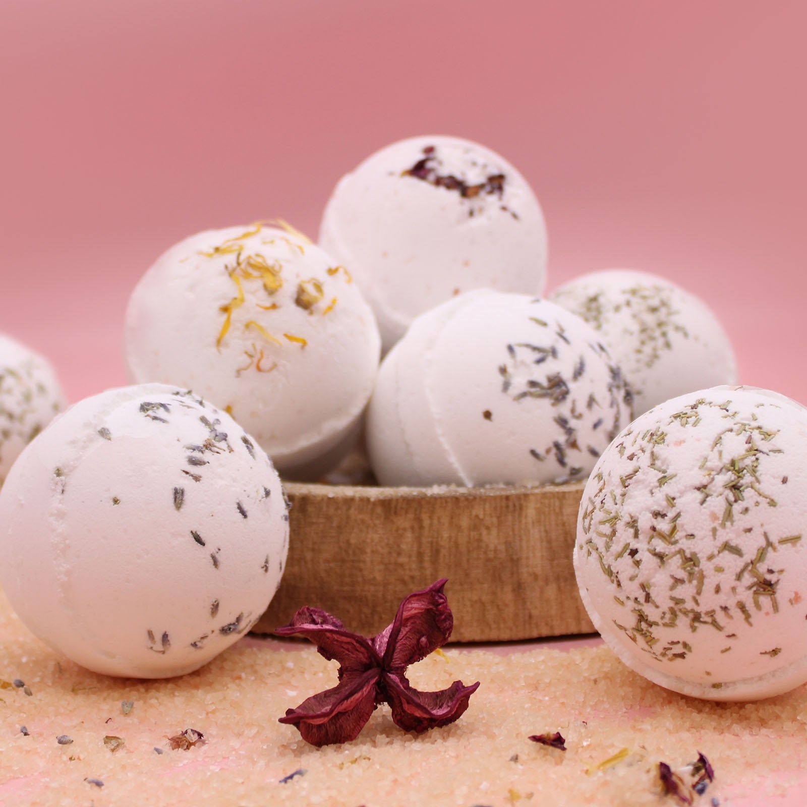 Himalayan Salt Bath Bomb - Clarity with Rosemary &amp; Clary Sage &amp; Olive Oil
