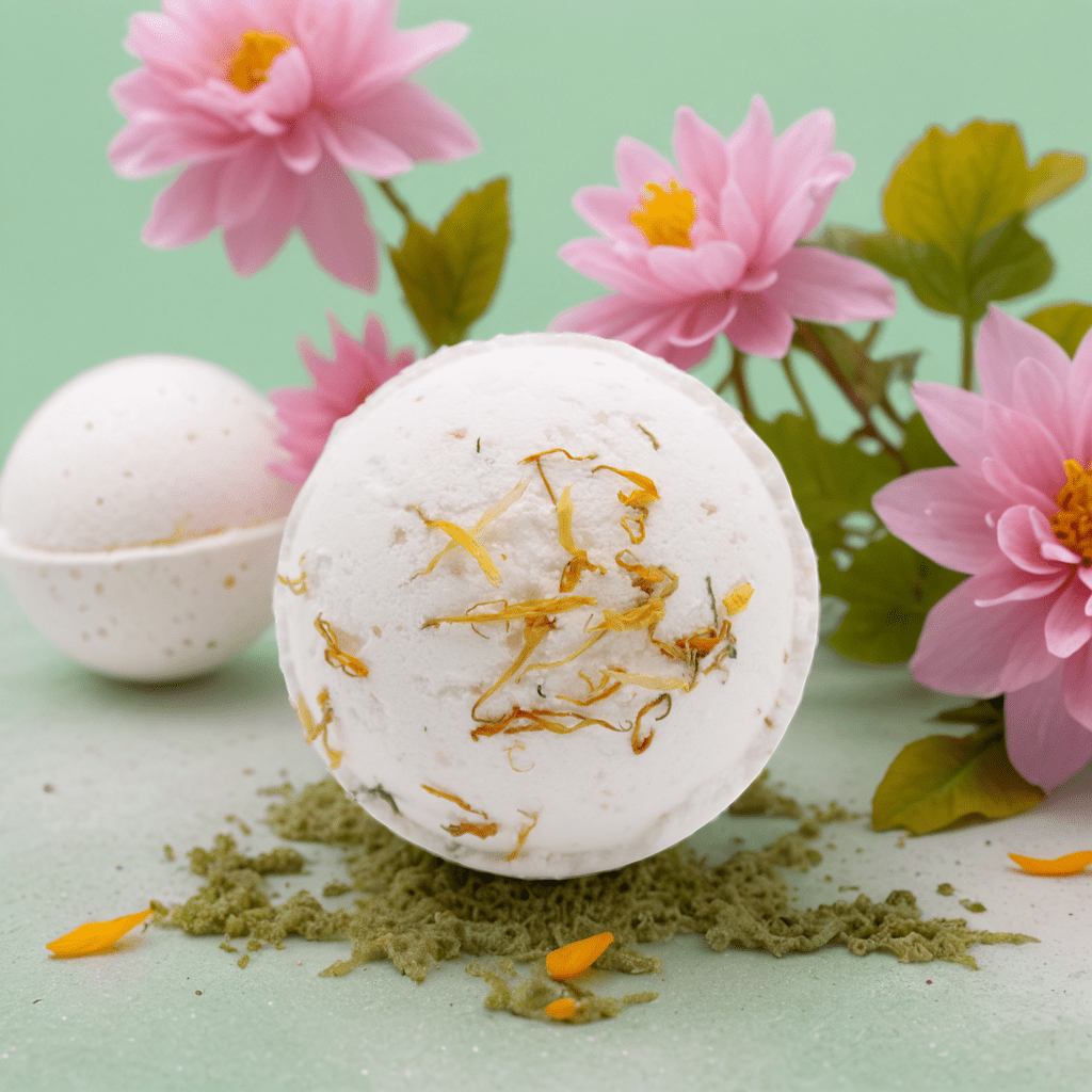 Himalayan Salt Bath Bomb - Energise with Lemon, Ginger, Orange &amp; Avocado Oil