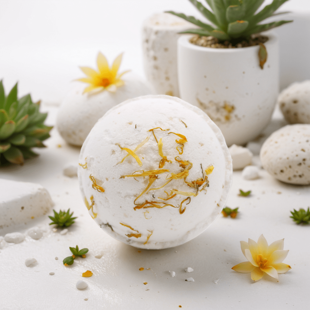 Himalayan Salt Bath Bomb - Energise with Lemon, Ginger, Orange &amp; Avocado Oil
