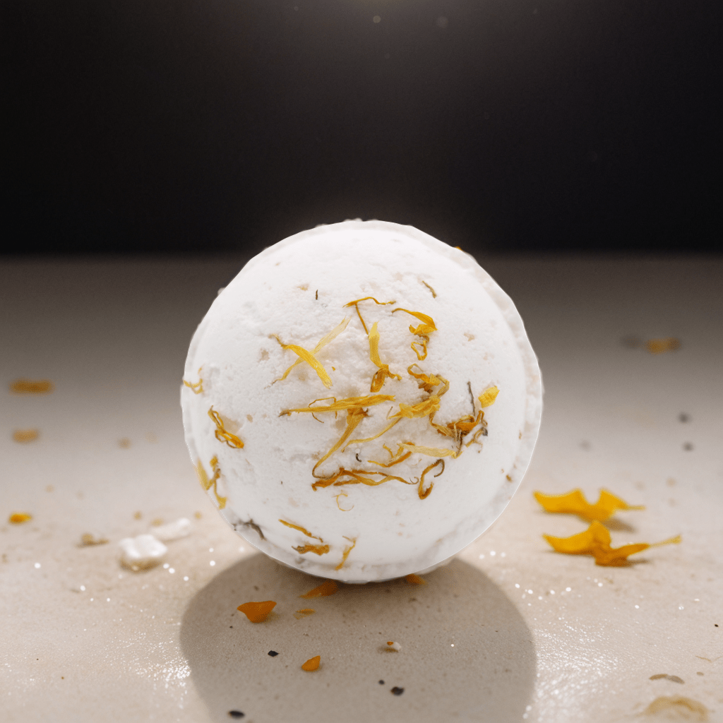Himalayan Salt Bath Bomb - Energise with Lemon, Ginger, Orange &amp; Avocado Oil