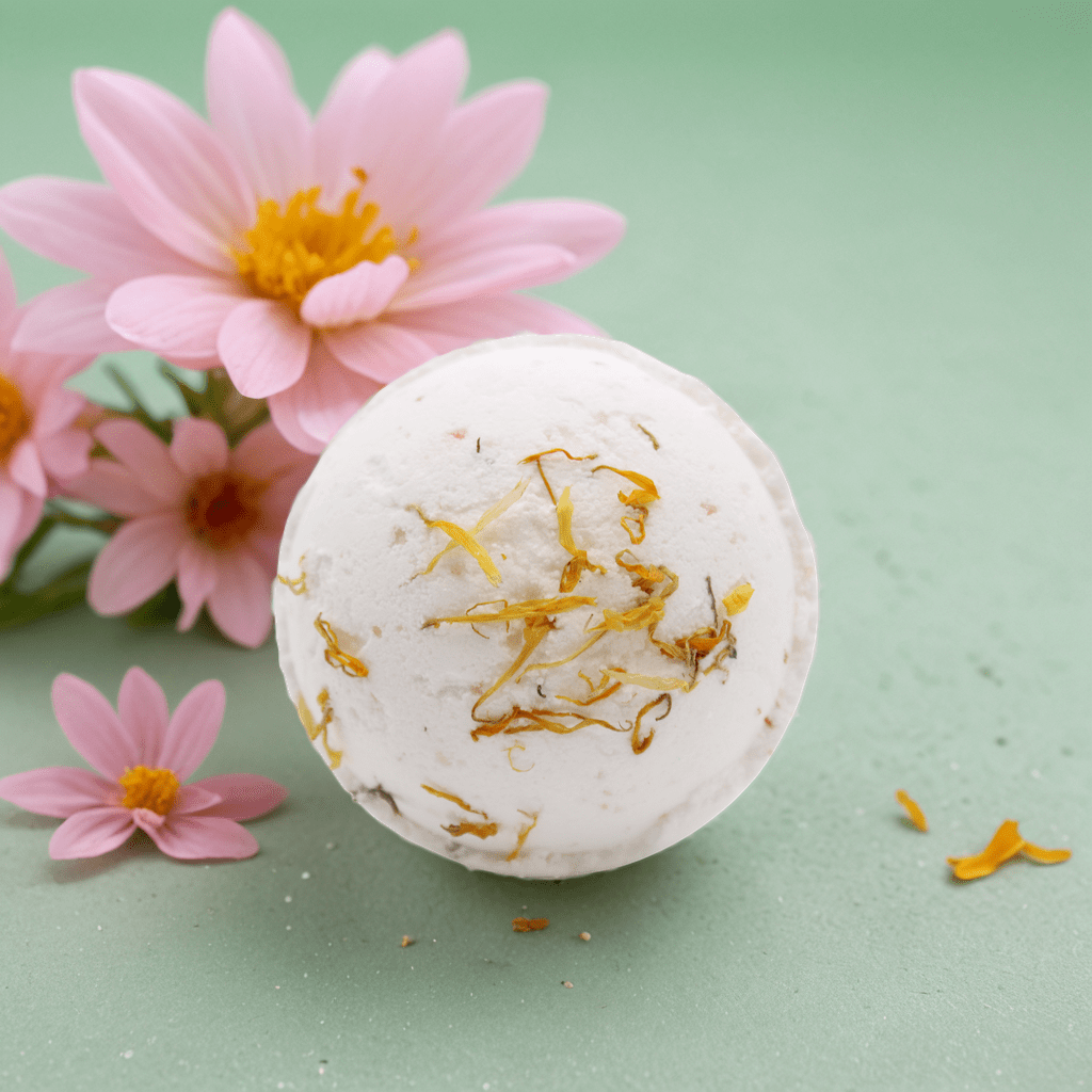 Himalayan Salt Bath Bomb - Energise with Lemon, Ginger, Orange &amp; Avocado Oil