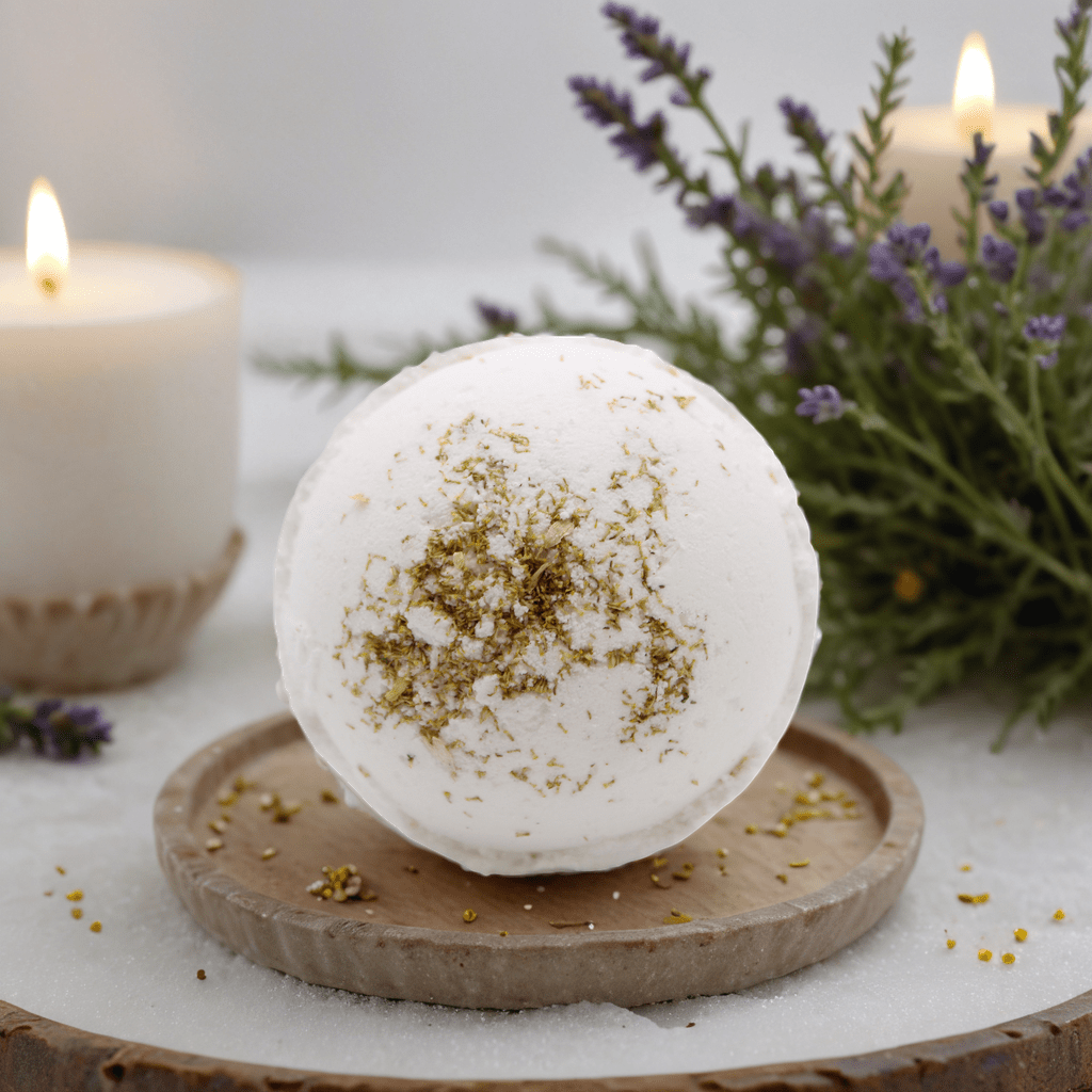 Himalayan Salt Bath Bomb - Skin Revive with Geranium &amp; Grapefruit Vitamin E Oil