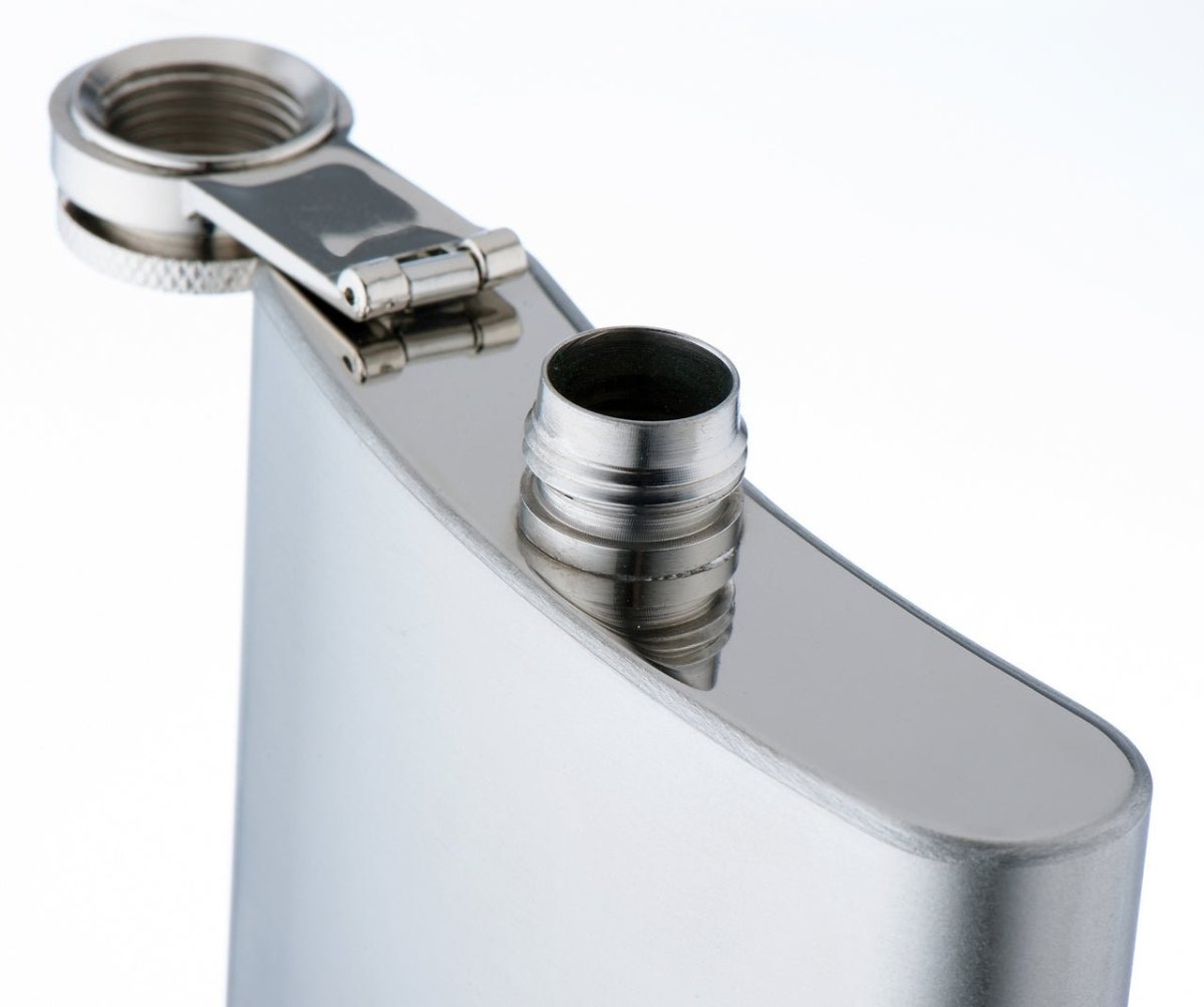 Personalised Engraved Hip Flask – Photo &amp; Text Stainless Steel Gift