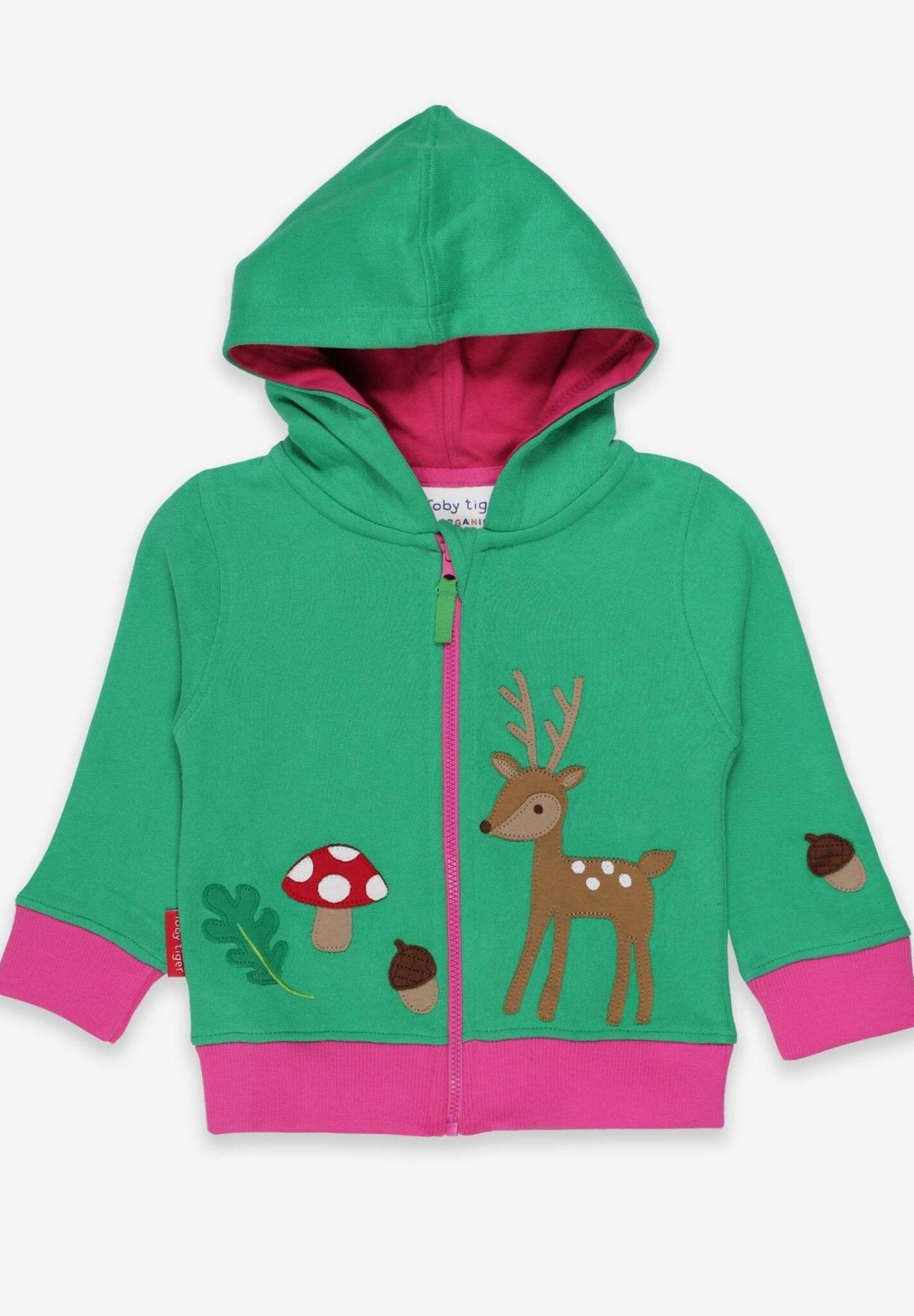 Adorable Organic Cotton Hoodie with Magical Forest Appliques for Kids by Toby Tiger at brixbailey.com