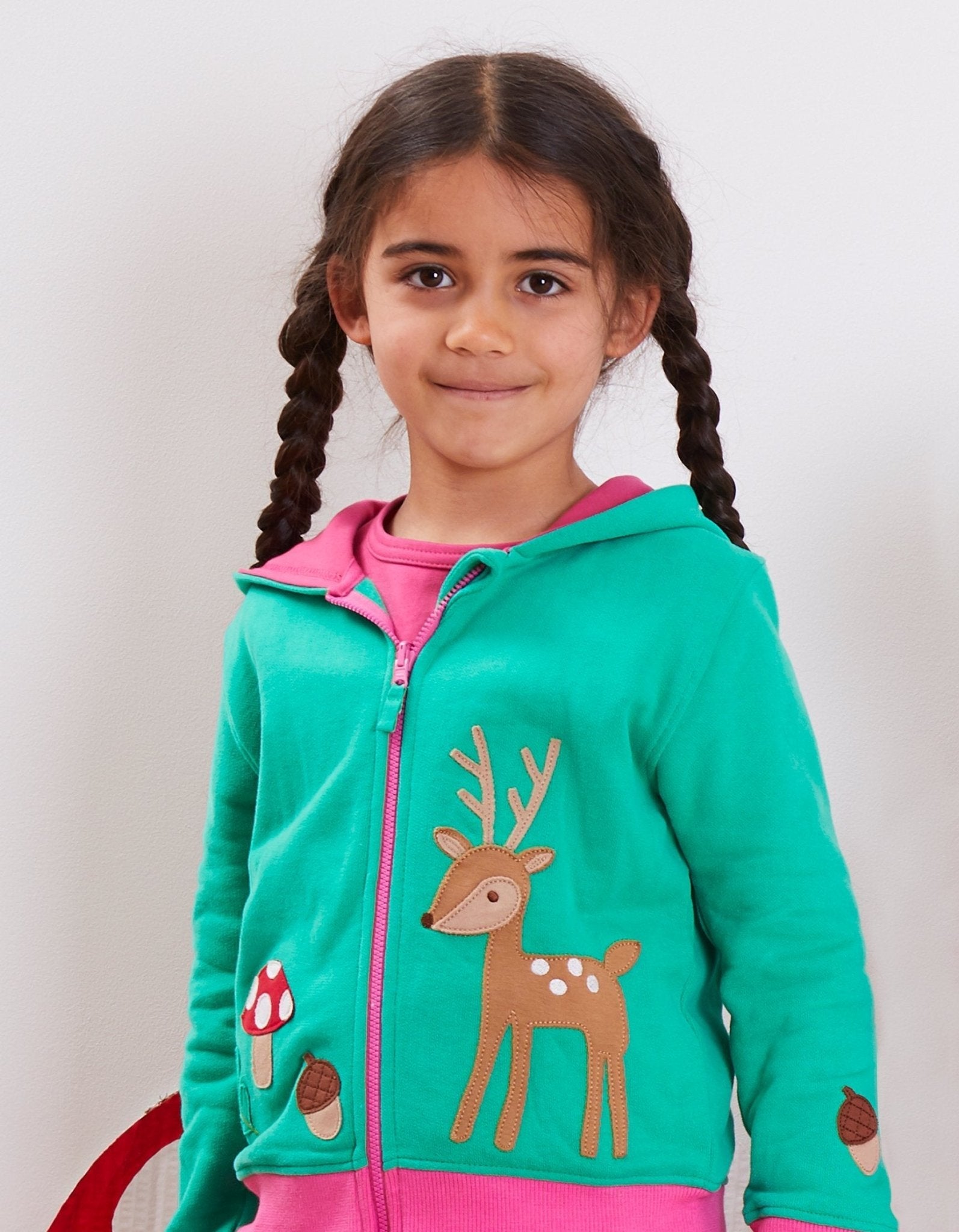 Adorable Organic Cotton Hoodie with Enchanted Forest Appliques for Kids by Toby Tiger at brixbailey.com