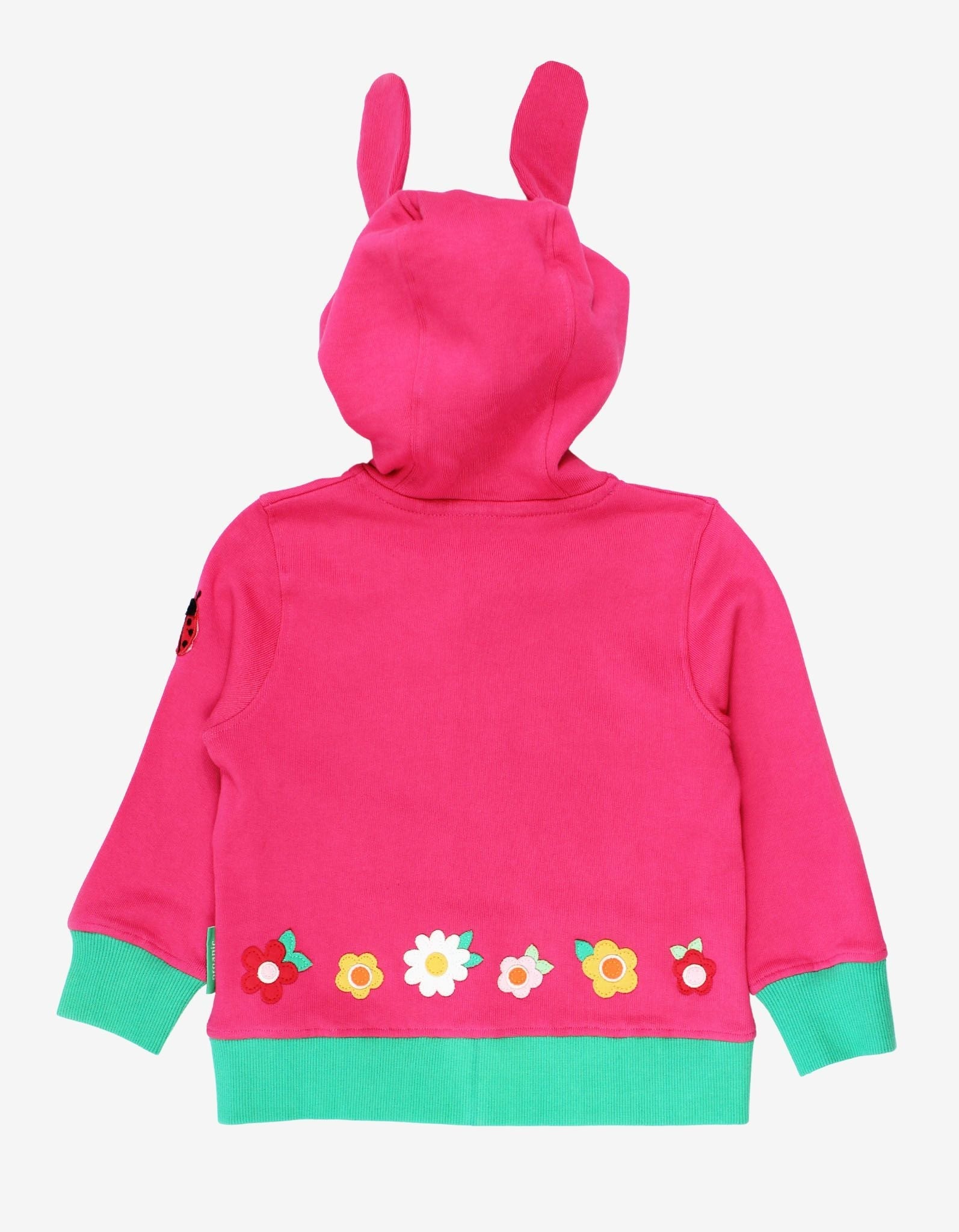 Premium Organic Cotton Bunny Hoodie with Ears, Soft Pink Kids Hooded Sweatshirt, Eco-Friendly GOTS Certified by Toby Tiger at brixbailey.com