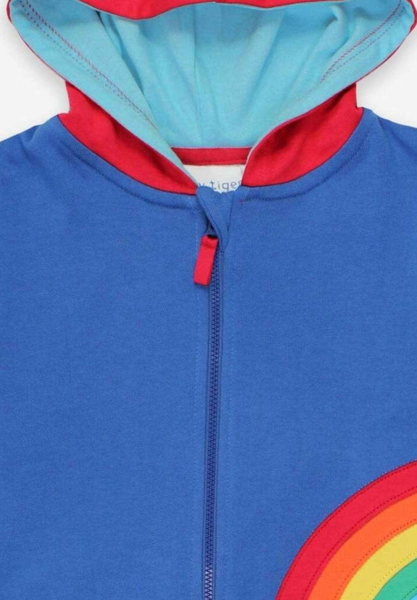 Colorful Organic Hoodie with Rainbow Print for Kids, Cozy and Warm for All Seasons by Toby Tiger at brixbailey.com