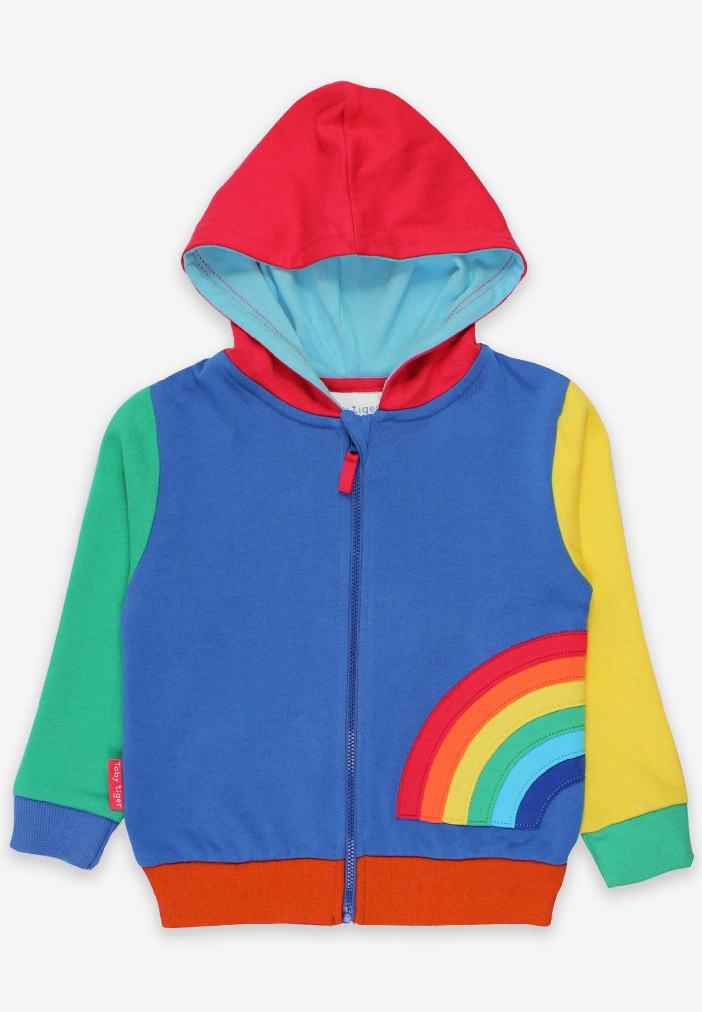 Colorful Organic Hoodie with Rainbow Design for Kids, Cozy and Warm for All Seasons by Toby Tiger at brixbailey.com