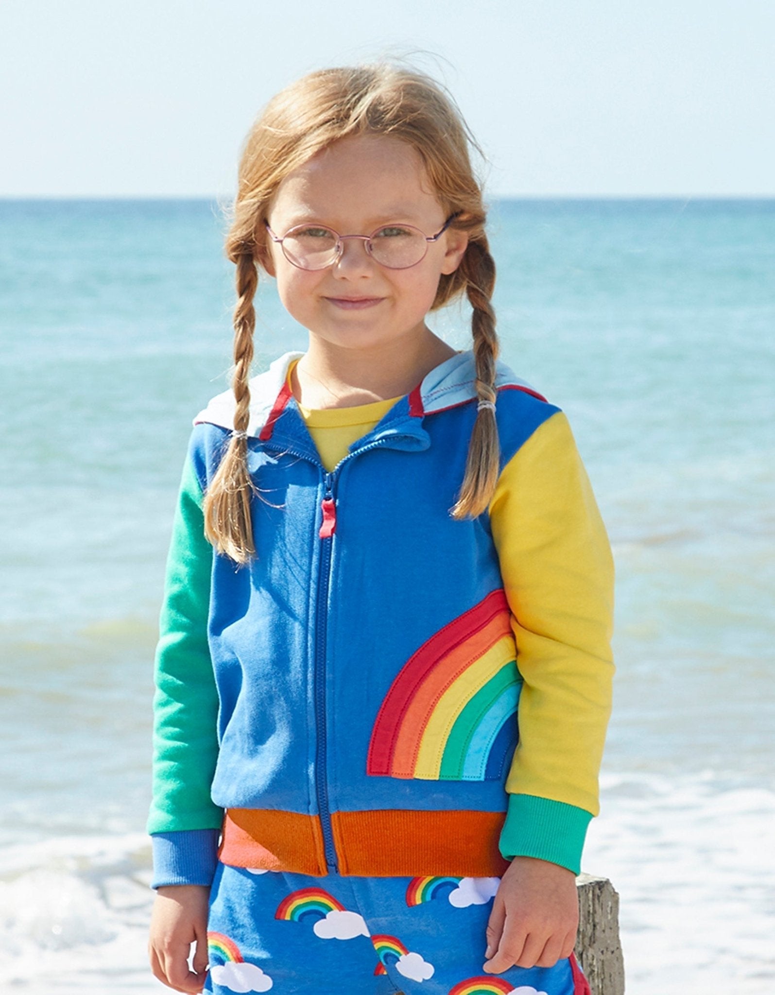 Colorful Organic Hoodie with Rainbow Design for Kids, Cozy and Warm for All Seasons by Toby Tiger at brixbailey.com