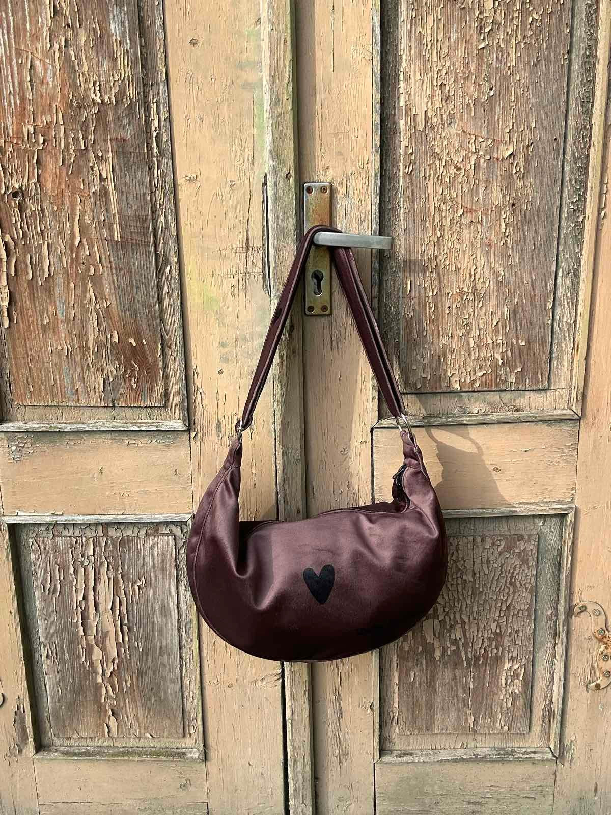Chic Brown Hobo Bag with Adjustable Strap
