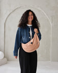 Cream Hobo Shoulder Bag with Adjustable Strap