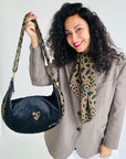Leopard Heart Hobo Bag