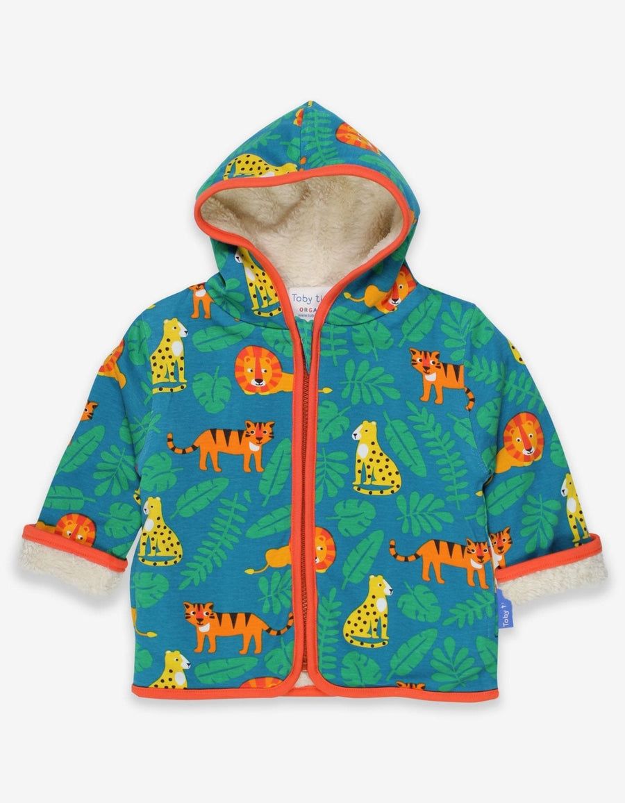 Premium Organic Cotton Baby Hoodie with Cozy Fleece Lining and Hood, GOTS Certified Eco-Friendly Kids Jacket by Toby Tiger at brixbailey.com