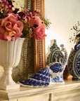Antoinette Feathered Delft Peacock