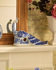 Antoinette Feathered Delft Peacock