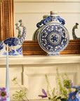 Antoinette Feathered Delft Peacock
