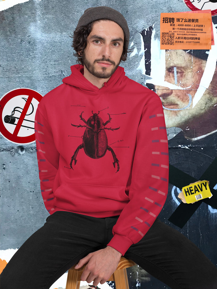 Brix and Bailey Mens Graphic Printed Hoodie Top