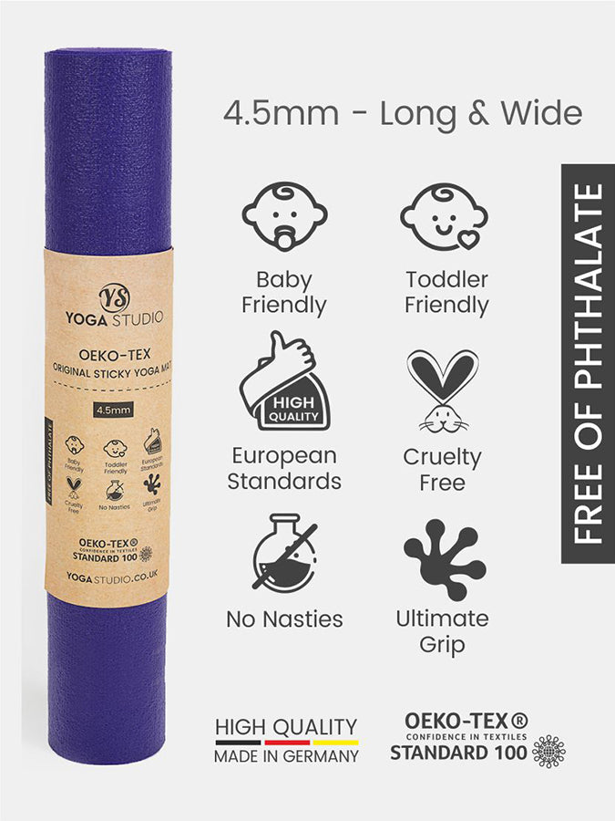 Yoga Studio Oeko-Tex Long &amp; Wide Yoga Mat 4.5mm