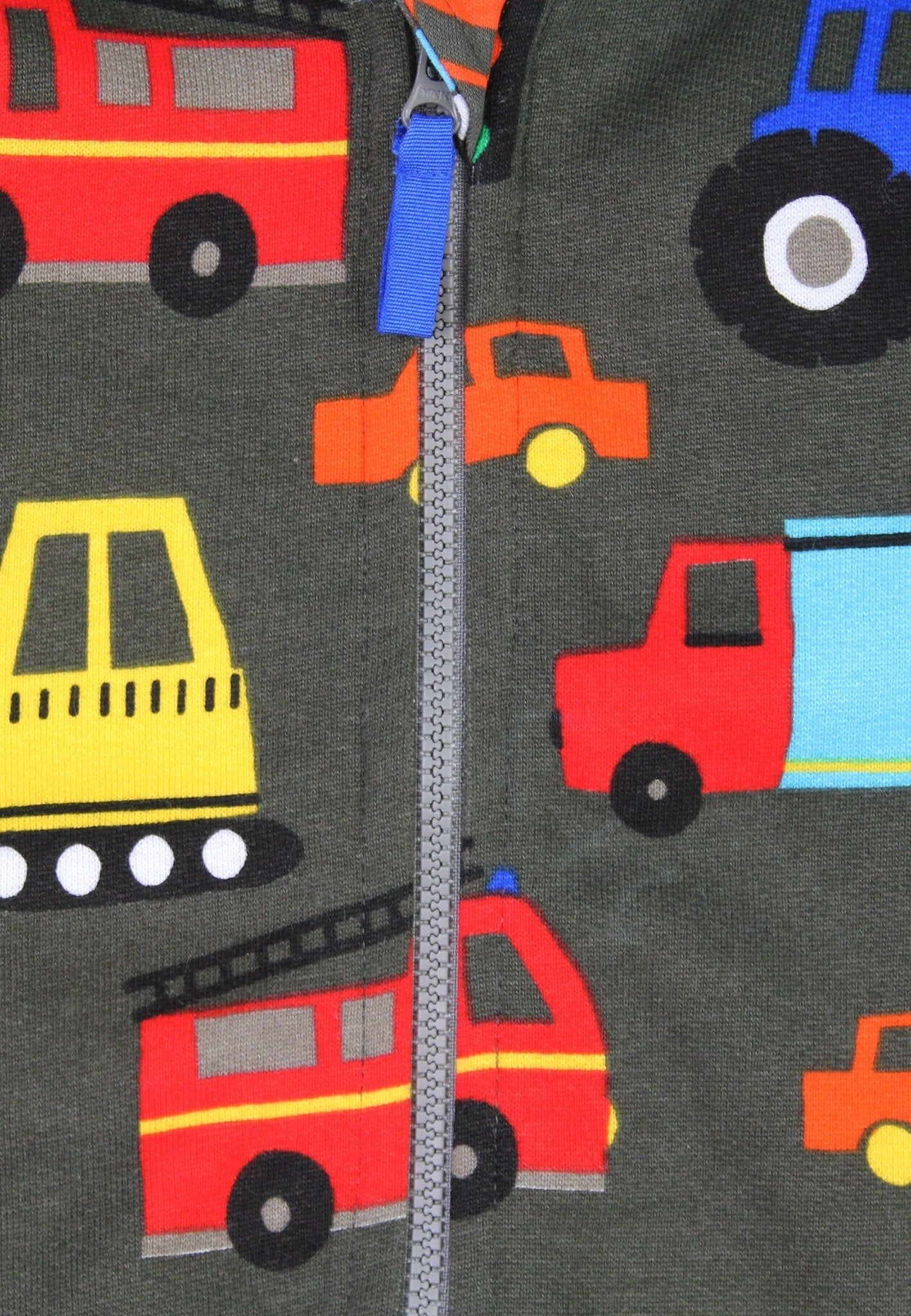 Stylish Kids Hoodie with Vehicle Print, Soft Organic Cotton, GOTS Certified, Eco-Friendly and Comfortable by Toby Tiger at brixbailey.com