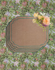 Hortensia Brown and Green Placemats - Set of 4