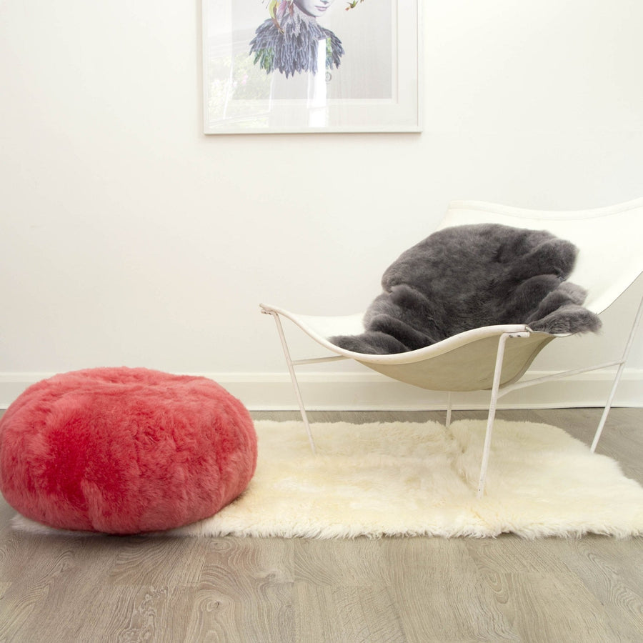 Hot Buns Sheepskin Pouffe - Icelandic Shorn Fur ALL COLOURS