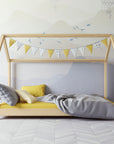 Natural Wood House Bed for Children