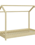 Natural Wood House Bed for Children