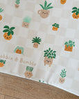 Anti-Roll Wedge Baby Changing Mat - Pot Plants