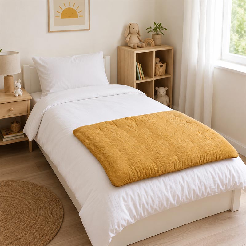 housse edredon 150 x 150 coton bio honey