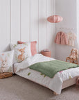 housse edredon 150 x 150 gaze de coton bio vert