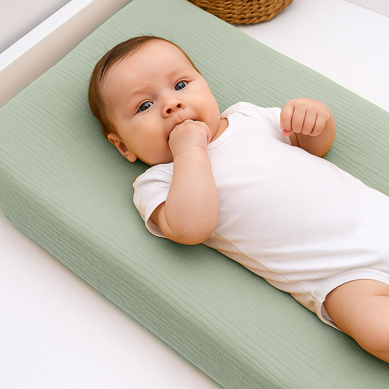 housse matelas a langer coton bio papate vert france