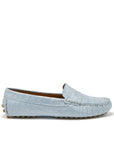 Women's Penny Driving Loafers, powder blue print patent leather