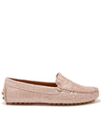 Women's Penny Driving Loafers, powder pink print patent leather