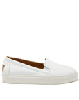 Women's Slip-On Sneakers, white leather