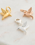 Hummingbird Silver Charm