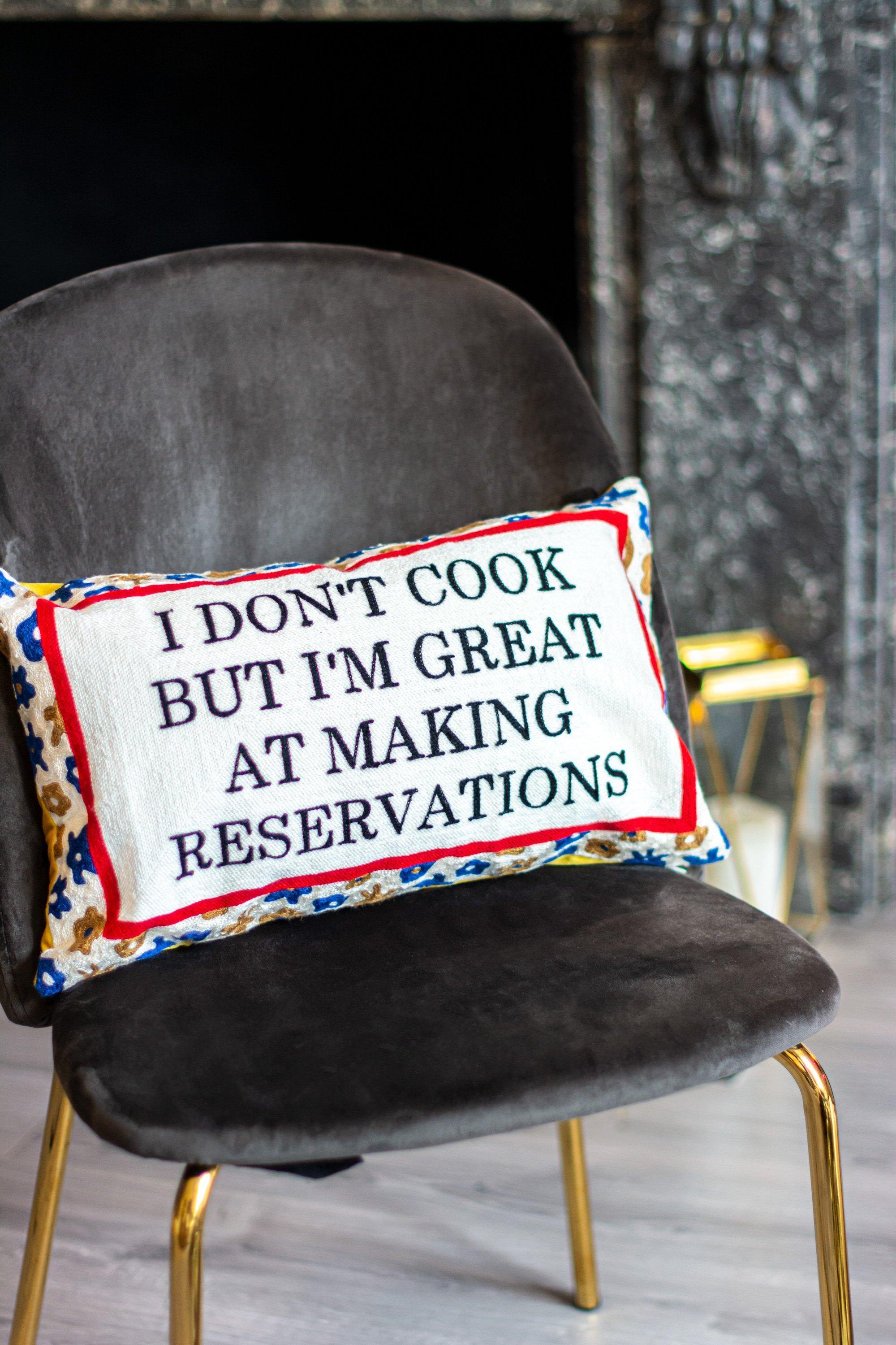 I Don&#39;t Cook Needlepoint Cushion