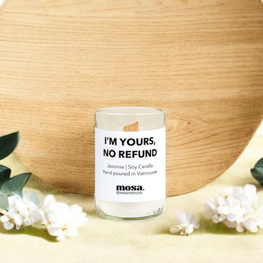 Jasmine Essential Oil Soy Candle in Upcycled Glass