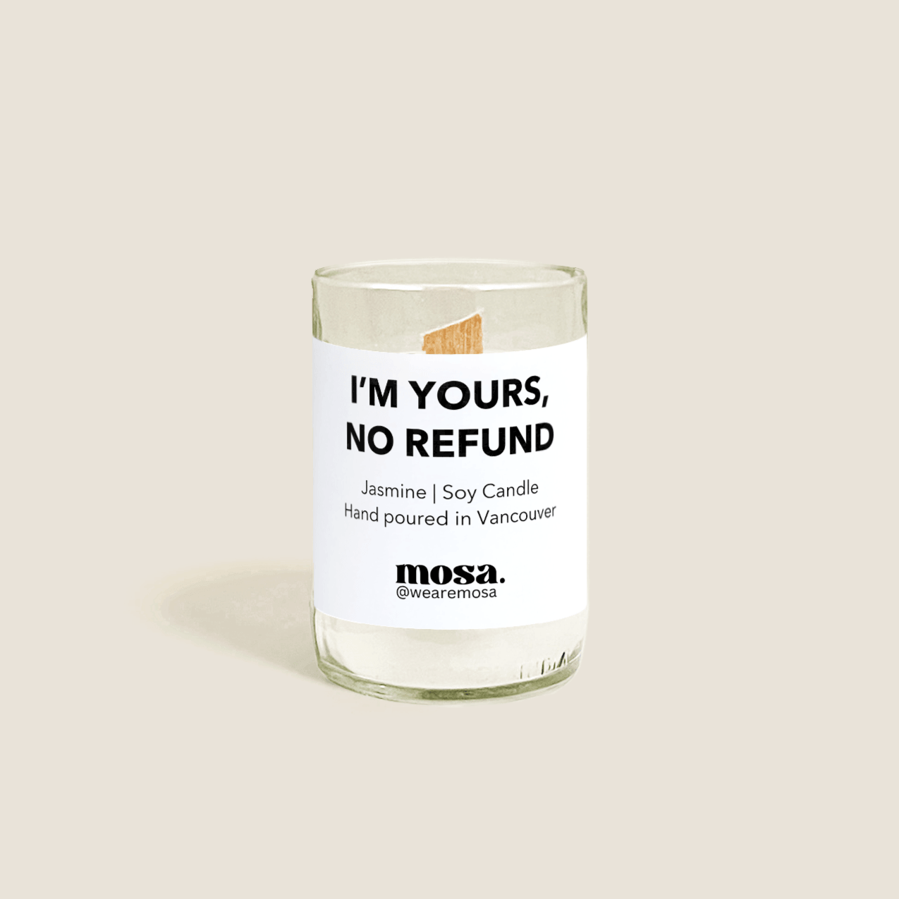 Jasmine Essential Oil Soy Candle in Upcycled Glass