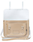 Handmade Leather Satchel - Iced Coffee