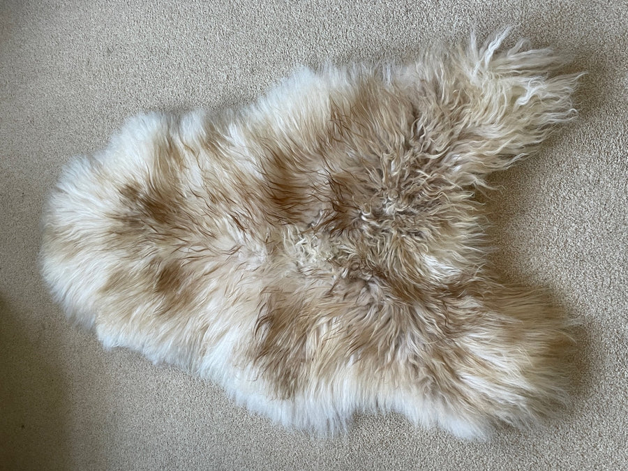 Icelandic Latté Sheepskin Rug 100% Natural Brown Tipped White