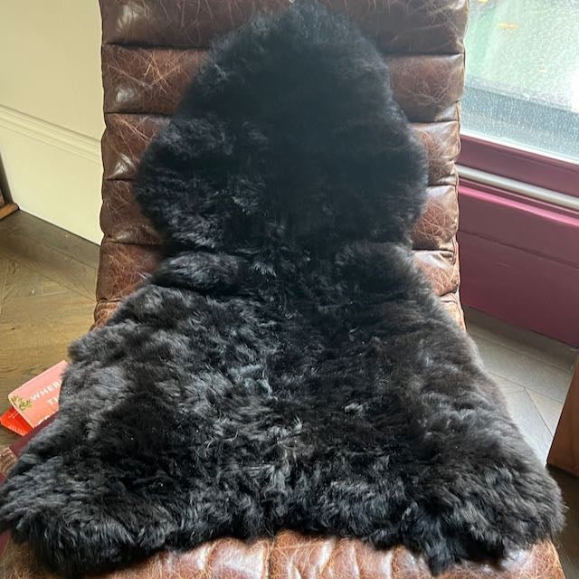 Luxury Icelandic sheepskin rug, dark graphite grey, premium shorn 50mm fleece, ethically sourced, hypoallergenic, best-selling home decor by Wildash London at brixbailey.com